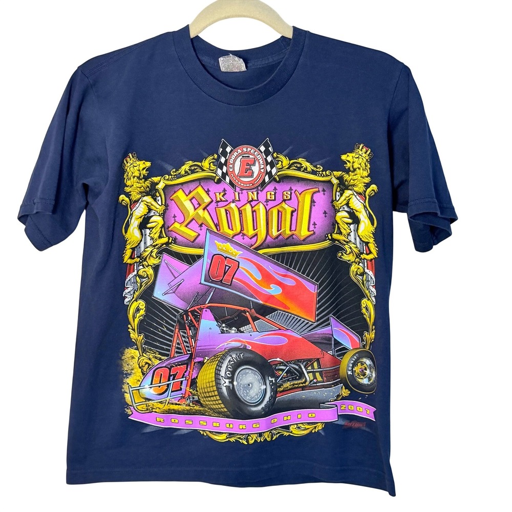 VTG Kings  Royal Racing T Shirt 2007 Graphic Tee Unisex Elora Speedway SZ S